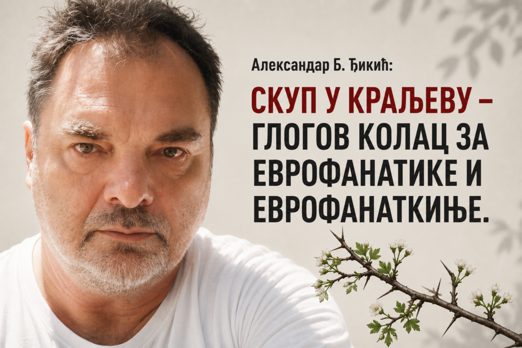 Александар Б. Ђикић: Скуп у Краљеву – глогов колац за еврофанатике и еврофанаткиње